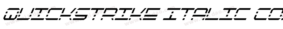 QuickStrike Italic Condensed字体转换